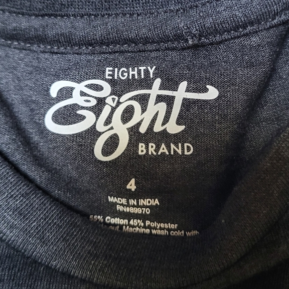 Eighty Eight Kids Black Short Sleeve Tee with NASA Space Graphic - Size 4 - Picture 3 of 3